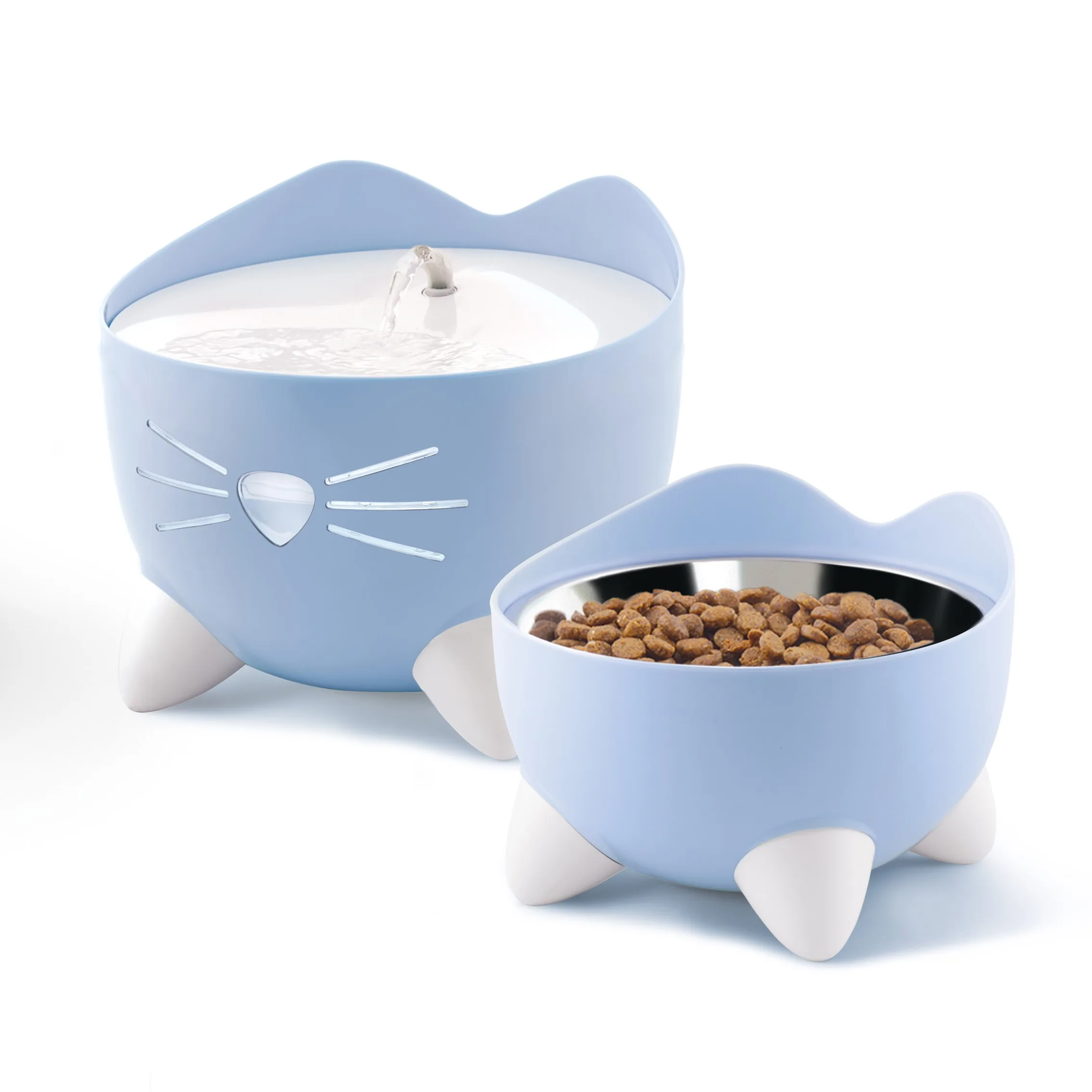 Catit PIXI Kombo sæt Blå (Foder skål og drikkefontene)